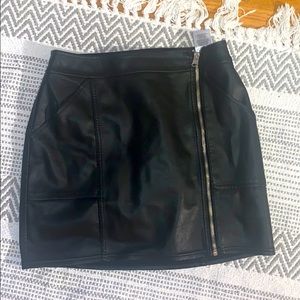 Express faux leather mini skirt